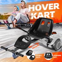 Hover Go Kart Seat 2 Person Hoverboard Attachment Adjustable Self Balance Ride On Sit Down Off Road Riding Stand Holder Black for Kids Adults