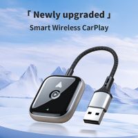 2 in 1 Wireless CarPlay Adapter Android Auto Adapter, Convert Wired to Wireless CarPlay Dongle, Plug and Play USB Adapter