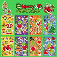 Grinch Christmas Stickers for Kids Crafts Party Games DIY Activity Favour Pack Make Your Own Christmas Games for Party Favor Grinch Stickers for Kids