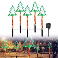 5-in-1 Solar Christmas Tree Light Garden Stake Lights For Patio,Yard,Garden,Walkway,Lawn And Other Outdoor Christmas Decoration