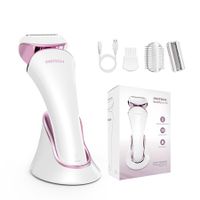 Purple Women Electric Shaver Portable Hair Removal Trimmer for Legs Underarm Bikini Area Wet Dry Use