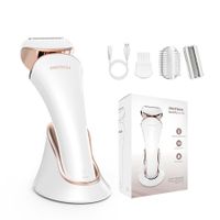 Gold Women Electric Shaver Portable Hair Removal Trimmer for Legs Underarm Bikini Area Wet Dry Use