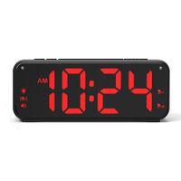 Large Digital Alarm Clock Big Numbers for Seniors, Electric Clocks for Bedroom, Jumbo Display Fully Dimmable Brightness, Adjustable Alarm Volume