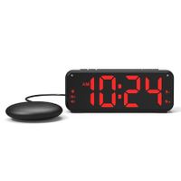 Super Loud Alarm Clocks with Bed Shaker,Vibrating Alarm Clock for Heavy Sleepers, Bedside Clock for Bedrooms with Large Digital Display