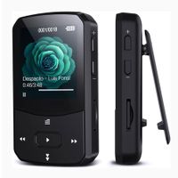 64GB Clip MP3 Player with Bluetooth 5.3,Portable Music Player with Voice Recorder for Sport Running,FM Radio,Pedometer,A-B Repeat,Audio Video,Shuffle Playback