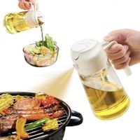 Oil Sprayer,2 in 1 Olive Oil Dispenser Bottle,450ml Premium Glass Oil Bottle (White)