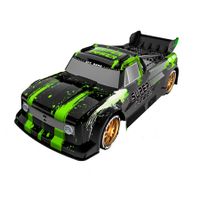 2.4GHz Remote Control Truck, High Speed Drifting RC Car, Lights and Spray, Toy Car for Boys Girls (Green)