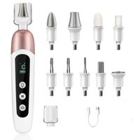 Cordless Electric Nail File Set,Professional Manicure Pedicure Kit 10 Speed Portable Nail Drill Machine for Thick Nail Toenail Cuticle