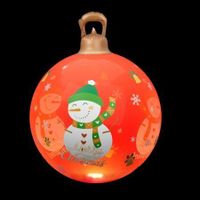 Jingle Jollys Christmas Inflatable Ball 60cm Illuminated Led Snowman Xmas Decor