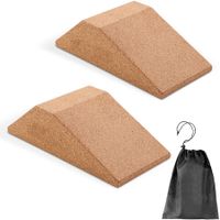 2Pcs Cork Squat Wedge Block Non Slip Slant Board for Calf Stretching Makes Exercise