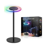 Cordless Table Lamp, Rechargeable Cordless Lamp, Stepless Dimming and RGB Modes, Desk Lamp for Bedroom/Bars/Outdoor Party/Home Decor