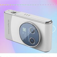 1080P Digital Camera, 3.0 Inch Screen, Built in Fill Light, Compact Travel Video Camera with 32 GB Card (White)