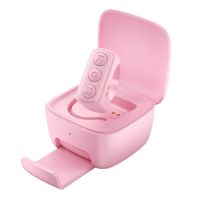 Remote Scrolling Ring for TikTok,2 in 1 TIK Tok Scroller Ring with Phone Holder,Wireless Page Turner for iPad/iPhone Ebook Reading,Pink