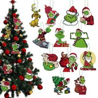 12 Christmas Grinch Hanging Ornaments Christmas Tree Decorations for  Party New Year Birthday Ideal Festive Decor