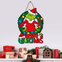 Grinch Christmas Decorations Hanging Signs Door Sign for Holiday Decor Ornaments for Christmas Tree