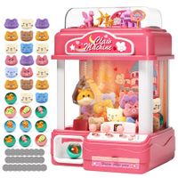 Kids Claw Machine,Large Candy Vending Grabber,Prize Dispenser Toys,Electronic Claw Game Machine for Party Birthdays with Lights Sound,Includes 30 Toys and 25 Game Coins