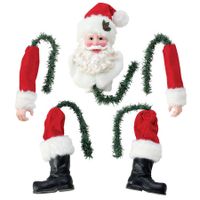 Set of 5 Christmas Tree Topper Decor Santa Claus with Head Arms and Legs for Tree Ornaments Christmas Gift