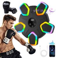 Music Boxing Machine,Intelligent Musical Punching Workout Trainer with 7 LED Color,Boxing Gloves, Smart Bluetooth,Agile Digital System and Wall-Mounted