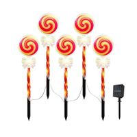 5 Pack LED Christmas Solar Power Ground Stake Outdoor  Supply Waterproof Solar IP65 Christmas