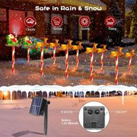 5 Pack LED Christmas Solar Power Ground Stake Outdoor   Pathway  Party Supply Waterproof Solar IP65 Christmas