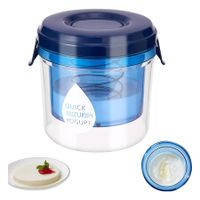 Greek Yogurt Strainer with Lid, Yogurt Filter with Ultra Fine Mesh, 15 x 14 x 15 cm, Blue