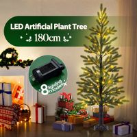 180cm Christmas Tree LED Artificial Plant Fairy 125 Lights Xmas Decoration Outdoor Indoor Ornaments Imitation Fake Faux Green House Plants