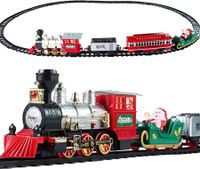 Christmas Train Toys Set with Lights and Sounds, Electric Train Set with Track Battery Operated Christmas Tree Decoration Train Set