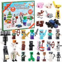 Christmas Advent Calendar,24 Days Toy Figures Building Blocks Countdown Calendar Including 29 Characters,Boys Advent Calendar Surprise Christmas Gift for Kids Boys Girls Fans