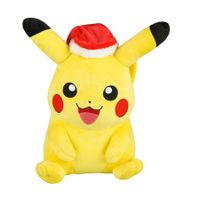 Pokemon  30cm Christmas Pikachu Plush with Santa Hat Accessory  Quality Soft Stuffed Animal Toy