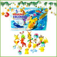 Christmas Advent Calendar 2024, 24 Pack Pokemon Toys 24 Days Countdown Christmas Gifts for Kids And Christmas Hoilday Season