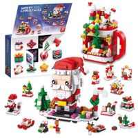 Christmas 2024 Advent Calendar 6 IN 1 Santa Claus Building Blocks Toys 12 Days Countdown Calendar for Kids