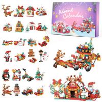 Advent Calendar,12 In 1 Christmas Building Block Sets,24 Days of Christmas Countdown Calendar,Display Building Kits Ideal Xmas Holiday Gifts