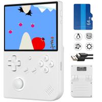 RG40XX V Handheld Game Console RG 40XXV 4.0In IPS Screen with 64G TF Card Pre-Installed 5223 Games Supports 5G WiFi 4.2 Bluetooth Online Fighting,Streaming and HDMI Retro Emulator (White)