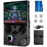 RG40XX V Handheld Game Console 4.0In IPS Screen with 64G TF Card Pre-Installed 5223 Games Supports 5G WiFi 4.2 Bluetooth Online Fighting,Streaming and HDMI Retro Emulator (Black)