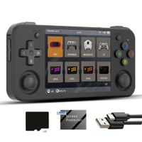 RG35XX H Retro Handheld Game Console,3.5 Inch IPS Screen Linux System Built-In 64G TF Card 5017 Games Support HDMI TV Output 5G WiFi Bluetooth (Black)