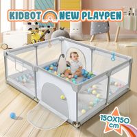 Baby Playpen Fence Pen Safety Gate Activity Centre Enclosure Barrier Playground Play Room Yard 150x150cm