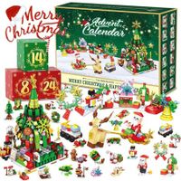 2024 Advent Calendar Christmas Building Set 24 Countdown Playset with 853 Pieces,Christmas Tree,Santa Claus Gift for Kids Ages 6+