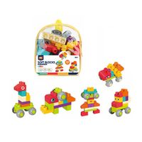 30PCS Soft Building Blocks for Toddlers With Transparent Backpack Packaging For Holiday Parties Christmas and Gifts