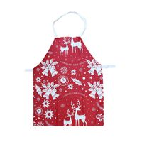 Adjustable Christmas Reindeer Bib Apron Kitchen Cooking Apron for Men and Women