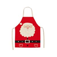 Adjustable Santa Claus Bib Apron Kitchen Cooking Apron for Christmas Ideal for Men and Women Christmas