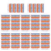 48pcs Razor Blade Shaving Razor Blade Refills for Gillette Fusion 5,Orange New Version