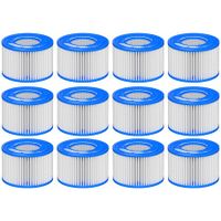 Type Ⅵ Hot Tub Spa Filter Replacement Compatible with Lay-Z-Spa,Coleman SaluSpa 90352E 58323,Inflatable Hot Tub,Swimming Pool Pump Filter Type Ⅵ Cartridge,12 Pack