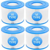 4PCS Type VI Hot Tub Spa Filter Replacement Compatible with Coleman SaluSpa Hot Tub Filters 90352E 58323E 90427E for Lay-Z-Spa,Inflatable Hot Tub,Pool Pump Filter