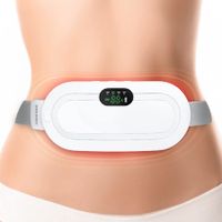 Portable Menstrual Heat Belt with Vibration Massage and 3 Adjustable Temperature (White)