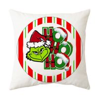 Christmas Grinchs Pillowcase Festive Decoration Sofa Bed Heads Pillow Pillowcase 45*45cm (Excluding Pillow Core)