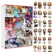 Taylor Christmas Advent Countdown Calendar Contain 24 Pieces Gift Christmas Acrylic Decoration Surprise Christmas Gift