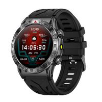 Smartwatch 1.43 HD Screen with Built in Flashlight Bluetooth Call Reminder, Multifunctional Waterproofs Smartwatch Christmas Gifts (Black)