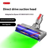 2024 upgrade LED Motorhead for Dyson V7, V8, V10, V11, and V15 Head Replacement with Soft Roller Green LED Dust Detection Power Brush Vacuum Attachment