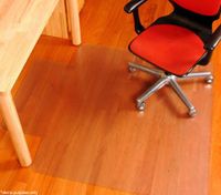 Vinyl Office Chair Mat for Hard Floor Surfaces - 135cm x 114cm x 0.41cm approx