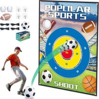 3-in-1 Soccer Football Baseball Toss Games-Indoor Outdoor Backyard Toss Soccer Football Baseball Toys Game Set Gift for 3+ Year Old Kids Toys